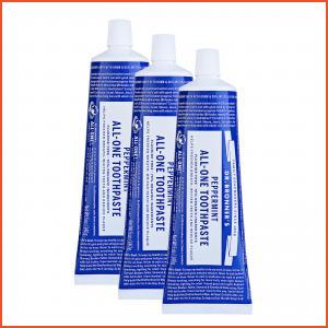 Dr. Bronner's  Peppermint All-One Toothpaste Set 1set, 3pcs (All Products)