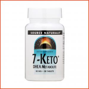 SOURCE NATURALS  7-Keto DHEA Metabolite 30x 50mg, (All Products)