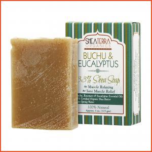 Shea Terra Organics  Buchu & Eucalyptus Muscle Relaxing Bath Bar 4.5oz, 127g (All Products)